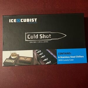 Whiskey bullet drink chillers with leather case